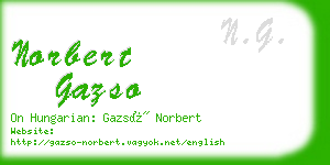 norbert gazso business card